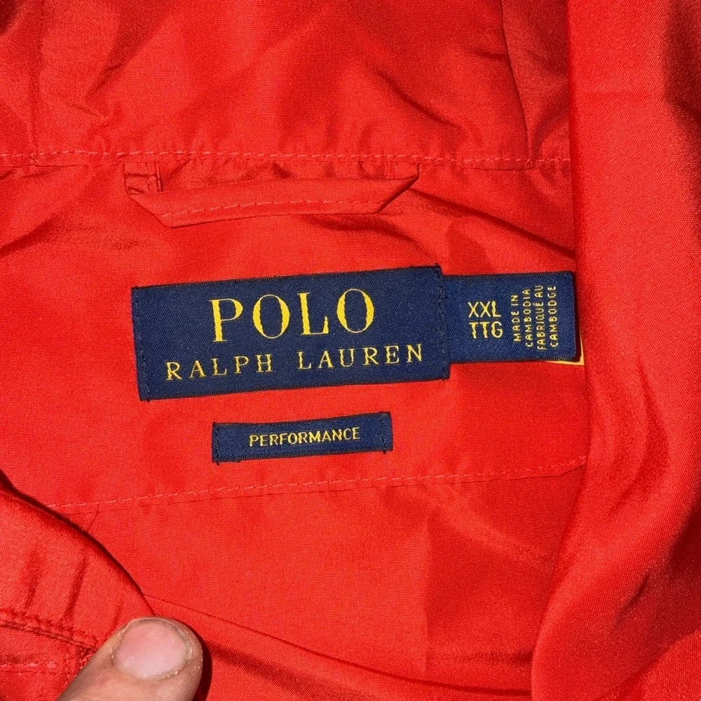 Polo Ralph Lauren Red Packable Water-Repellent Hooded Performance Jacket Men 2XL